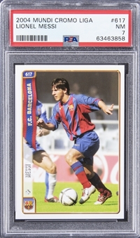 2004-05 Mundi Cromo Liga Soccer #617 Lionel Messi Rookie Card - PSA NM 7 